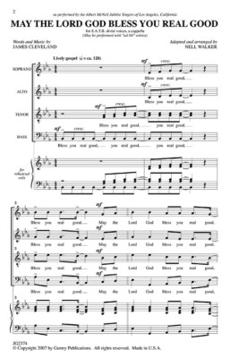 May the Lord God Bless You Real Good SATB divisi a cappella