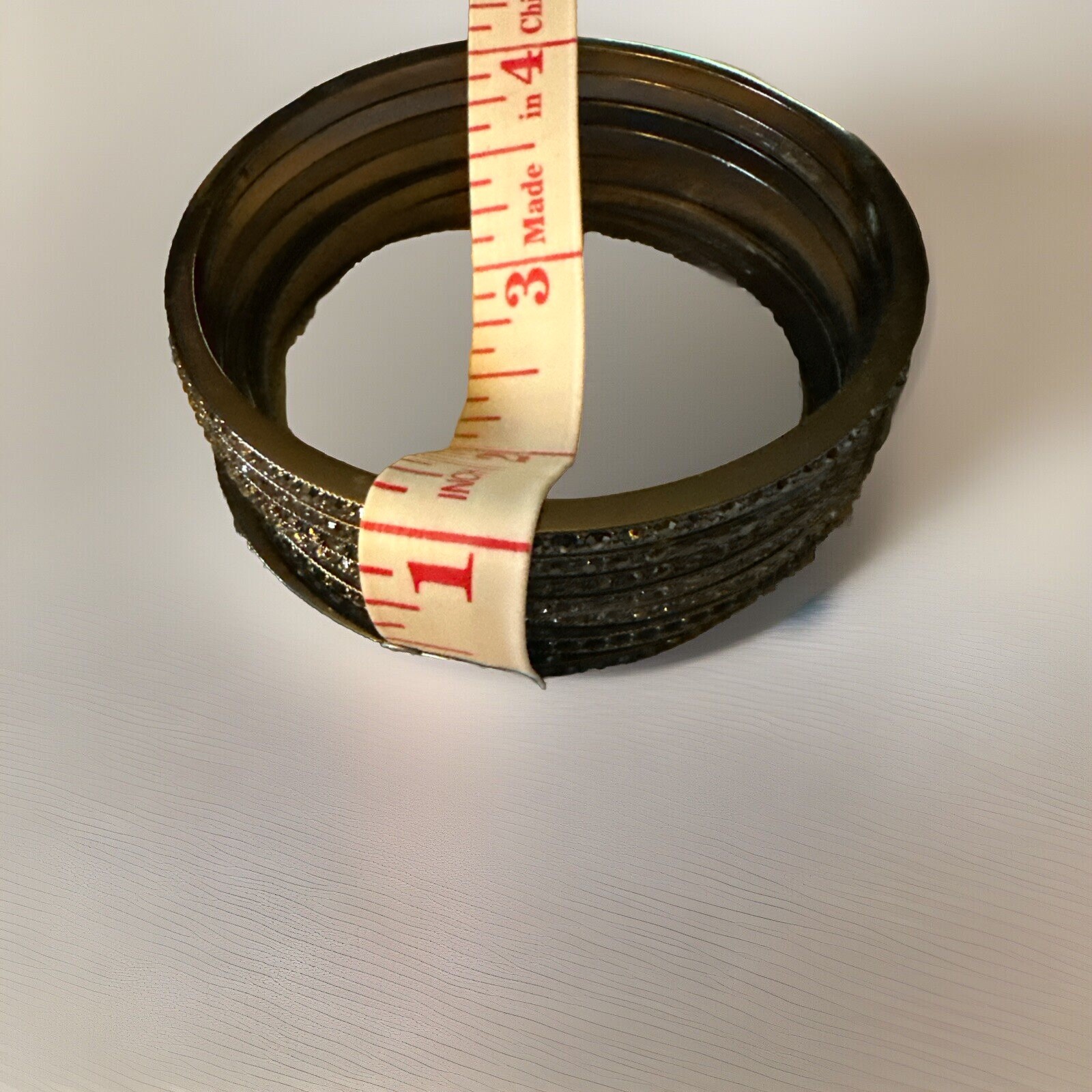 Metallic Rhinestone Bangle Bracelets - image 5