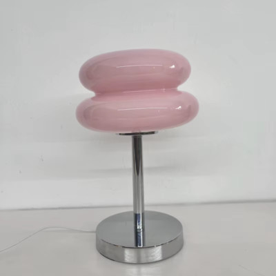 Macaron Glass Table Lamp Trichromatic Dimming Living Room Atmosphere Lamps Eye P