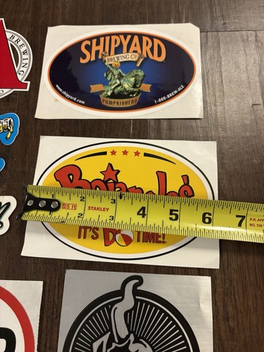 Lot of 15 Assorted Craft Beer & Brewery Stickers Barstool Sports /Shipyard /Kona - Picture 12 of 12