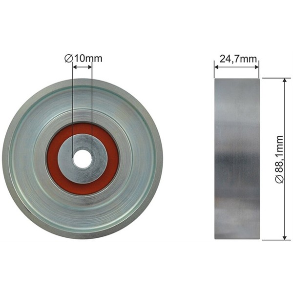NTY Spannrolle Keilrippenriemen Passend FüR Toyota Yaris _P9_ 1.3 Vvt-I-image