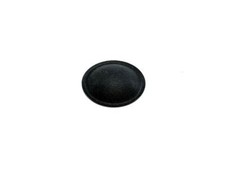 1.08" Speaker Dust Cap, Black Paper, With Lip, DC-108P