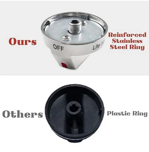5x Burner Knob DG64-00472A, DG64-00347A Dial Replace for Samsung Range Oven Knob - Bild 5 von 12
