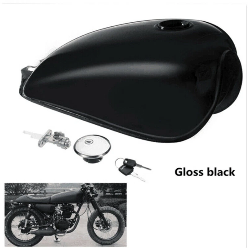 Tanque de gasolina retro 9L 2,4 galones para Suzuki GN125 250 Café Racer Old School Cruiser Foto 3 de 4