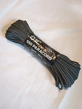 Atwood Rope MFG 550 Paracord 100 Feet 7-Strand Core Nylon, Dark Grey