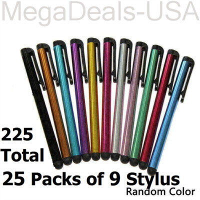 25 Packs of 9 Pen Capacitive Stylus for Cell Phones Tablets 10.5cm Length - (C4)