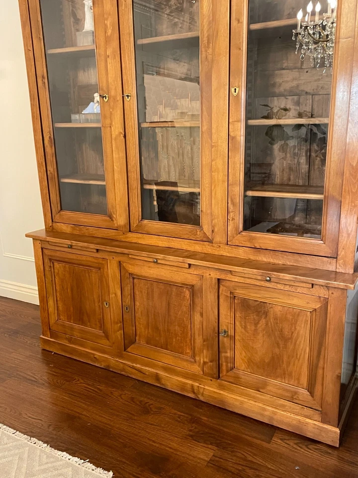 Antiguo aparador francés estantería con puertas de cristal ~ Hecho en Francia Foto 4 de 4