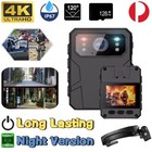 Mini Body Camera Portable 4K Police Camcorder Night Vision Cam Video DVR HD 128G