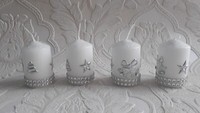 Weihnachten Kerzen, Adventskranz, Adventsgesteck,Tischdeko Geschenk Silber Gold