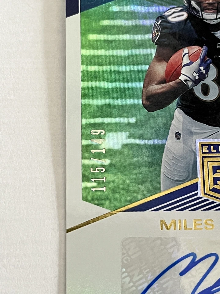 2019 Donruss Elite Miles Boykin Turn of the Century Auto /149 Baltimore Ravens - Image 2 of 3