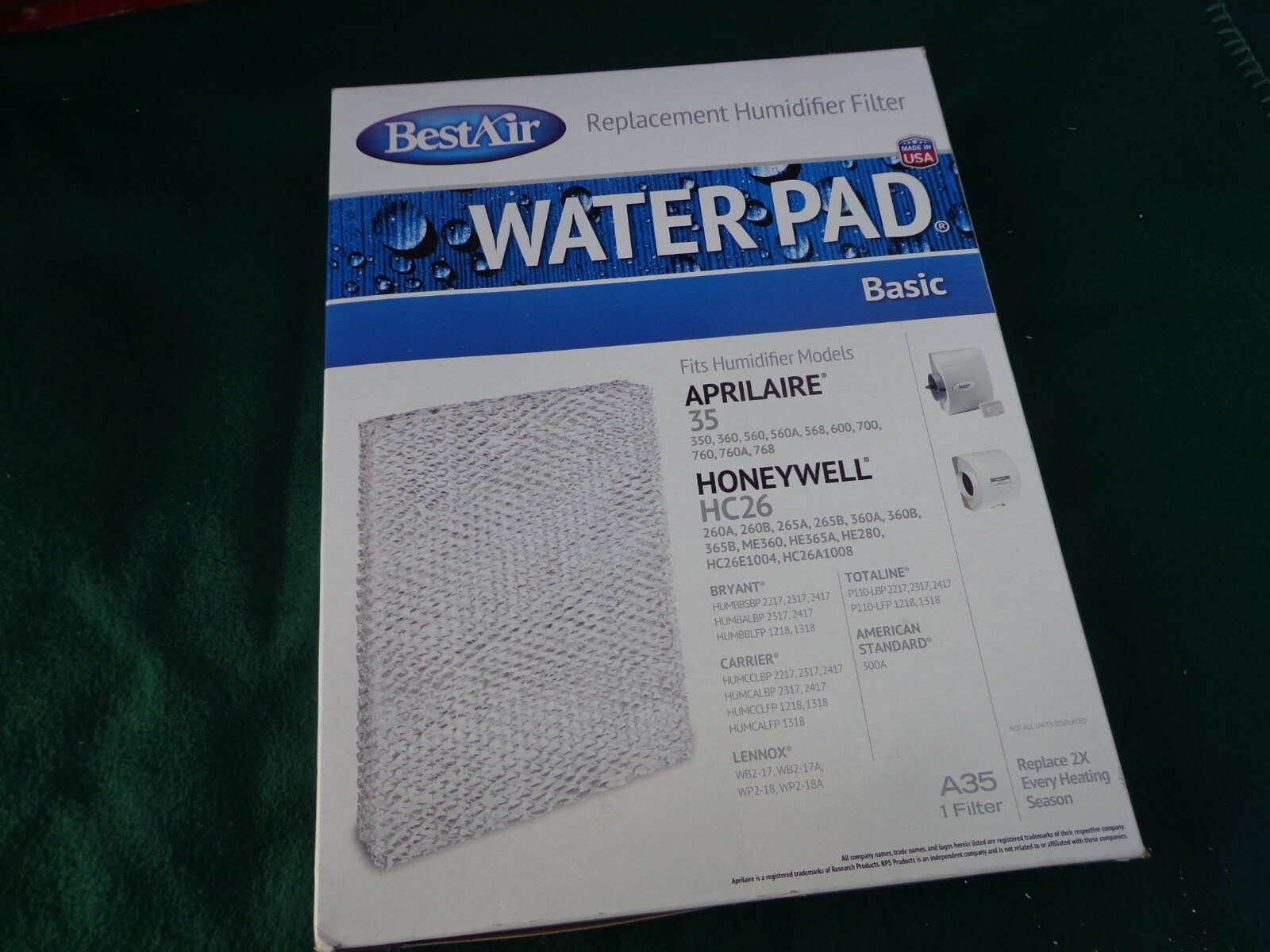 BestAir WaterPad A35 Humidifier Wick Filter A35 1 Each eBay