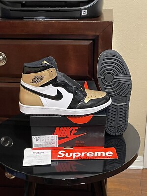 Jordan 1 gold toe highs sz 8.5 Size 8.5 - Jordan 1 Retro High OG NRG Gold Toe 2018  main image 3
