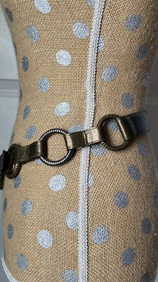 Carlisle Embossed Croc Genuine Leather Drop Waist Belt S. | eBay display picture 3