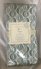 Pottery Barn Baby Harper Turquoise Gray Geo Crib Fitted Sheet NWT NLA