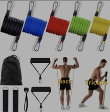 Resistance Bands Set, Exercise Bands, Workout Bands for Men  Women, 5 Level...