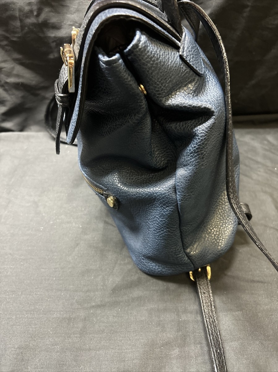 Neiman Marcus Pebble Leather Navy & Black Backpack (C1) | eBay display picture 2