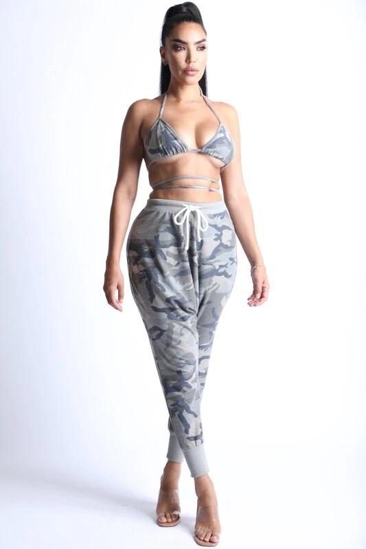 Conjunto Pantalón Mujer Dos Piezas En Camuflaje Foto 4 de 4