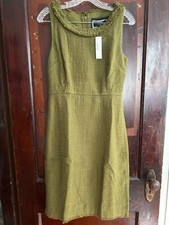 J.Crew NWT Olive Tweed Sheath Dress Size 4