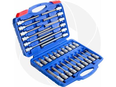 32pcs 1/2 Drive Torx Sockets Set 6Point Star Keys T20-T70 Extra Long Short Bits