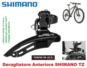 0215 - Deragliatore Anteriore SHIMANO TZ-500 x Bici 26-27,5-29 MTB Mountain  Bike | eBay