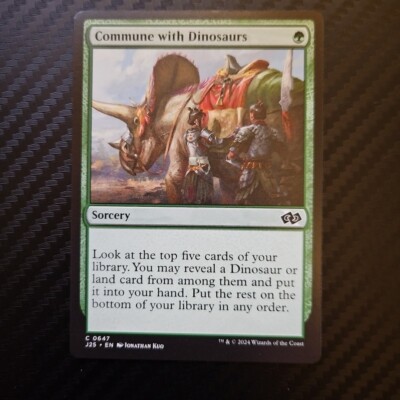 Commune with Dinosaurs [Foundations Jumpstart] Magic MTG | eBay