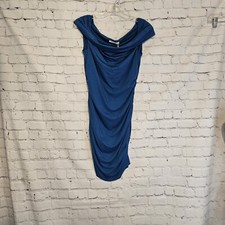 NWT Reformation Peacoak Mini Ruched Off Shoulder Knit Dress Sz MED