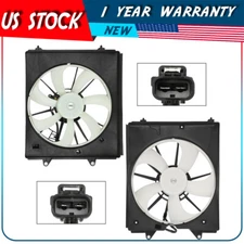 Radiator Condenser Fan Assembly For 2011-2013 2014 2015 2016 2017 Honda Odyssey