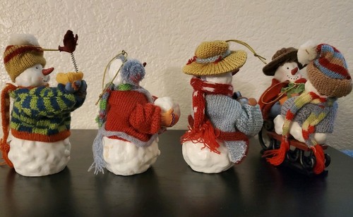 Set of 5 snow friends Christmas ornament figures - Picture 4 of 11