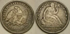 USA Seated Liberty Half Dollar 1854 - Silver 0.9 - With Date Arrows - VF - 2614*