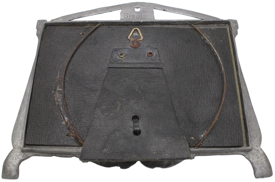 🖤 Jugendstil Metall Bilderrahmen Standrahmen um 1960 von Siegl - 14,9 x 18,2 cm - Bild 4 von 4