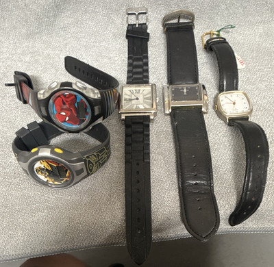 Marvel Geneva Kenneth Cole Mixed Lot 5 Unisex Adult Wristwatches