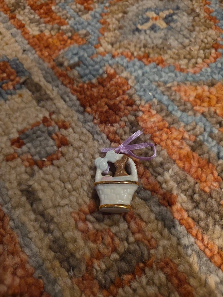 LENOX EASTER 6 Miniature Tree Ornaments Set. Easter eggs, bunnies Lot Set - Image 2 of 4