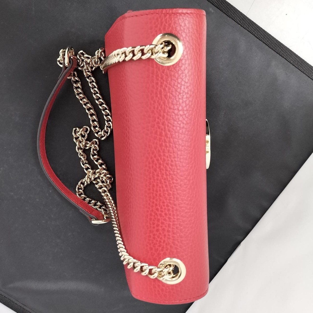 GUCCI Interlocking G Shoulder Bag Red 7.8 inch | eBay
