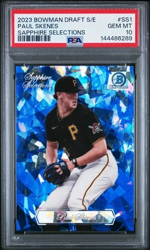 PSA 10 PAUL SKENES 1st 2023 Bowman Chrome Draft SAPPHIRE SELECTIONS GEM MINT