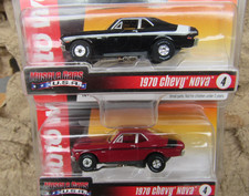 Auto World BOTH Thunderjets 1970 Chevy NovaS Red AND Black 2016 SC320 R20 BNiP
