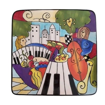 Studio Designworks Prospero Music Piano Rhapsody Cityscape Instruments Plate 11''
