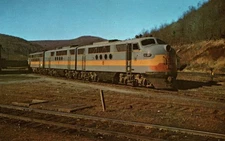 New York Ontario & Western 601 Locomotive Train Postcard 1956