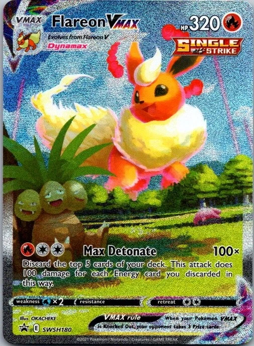 Flareon VMAX SWSH180 SWSH: Sword & Shield Promo Cards for sale | eBay
