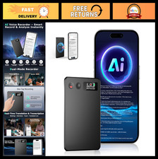 AI Voice Recorder - Audio Activated, App Control, 64GB, Transcribe  Summarize,