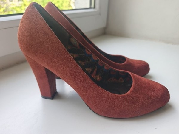 Women Heels Brown Suede 37 #BRCP