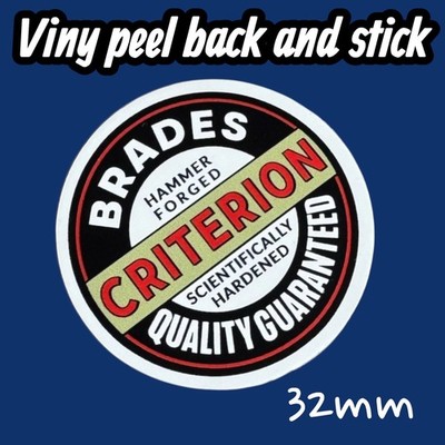 Brades Kriterium Vinyl Aufkleber Fällung Holz Classic Vintage Handwerkzeug geschmiedet