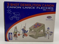 LE TOY VAN Wooden 3 Shot Cannon Castle Range Medieval Knights Toy