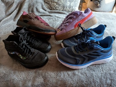 Lot Of 5 Used Youth Skater Shoes Sneakers Boots Size 5 - 6 Nike Vans Puma Fenty