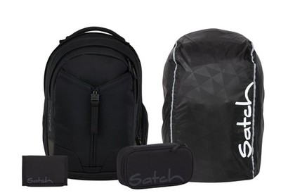 Satch, Schulrucksack-Set MATCH Blackjack 4-teilig