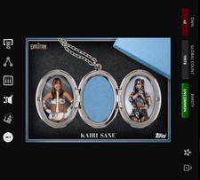 DIGITAL Topps WWE Slam 25 - EVOLUTION THEN & NOW MAT RELIC Blue - KAIRI SANE