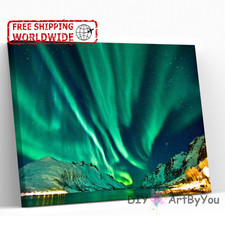 Northern Sky Paint By Numbers Canvas Art Draw Artist Painting Oil Kit Home Decor