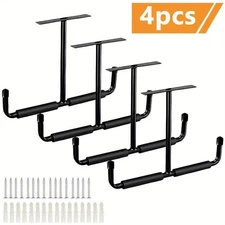 4 Pack Overhead Garage Storage Hooks Heavy Duty Utility Ceiling Hanger Rack US