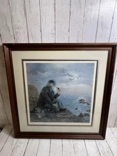 S. Zafari Old Man of the Sea lim. ed. lithograph S/N 269/375 framed & matted COA