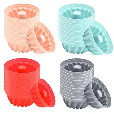 12 Stück Silikon-Donut-Form, Donut-Backform, Tablett, Muffin-Cupcake-Form