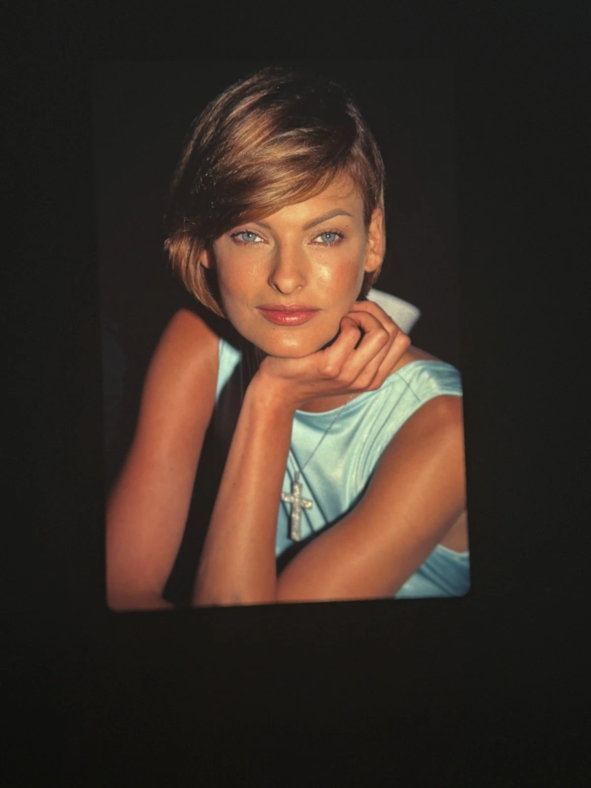 Linda Evangelista Photo Transparency Colour Image 35mm Positive Slide Circa 1990 - Picture 1 of 13
